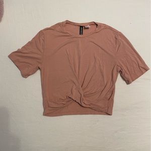 H&M pink tight crop top